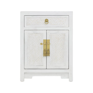 CABINET RATTAN 1DW2DR WHITE WASH MQZ-302