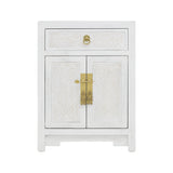 CABINET RATTAN 1DW2DR WHITE WASH MQZ-302