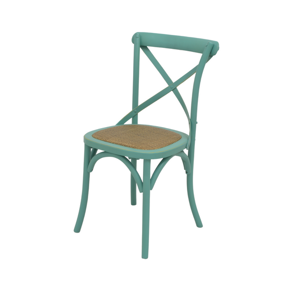 CHAIR DINING CROSSBACK TURQUOISE MQZ-207