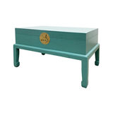 COFFEE TABLE CHEST ORIENT TURQUOISE WASH MQZ-24