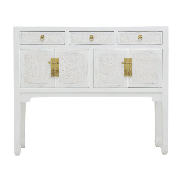 CONSOLE RATTAN 3DW4DR WHITE WASH MQZ-301