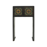 CONSOLE TABLE PAINTED 2DW 4CH-15