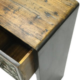 CONSOLE TABLE PAINTED 2DW 4CH-15