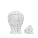 CUTWORK HEX JAR WHITE