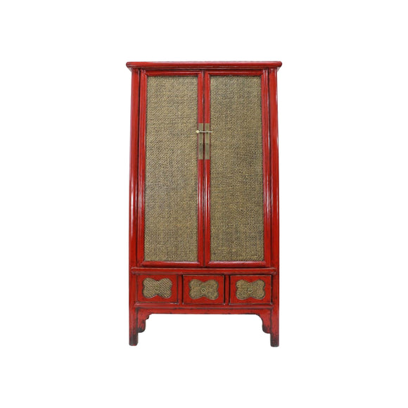 CABINET RATTAN 3DW2DR RED