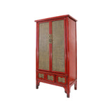 CABINET RATTAN 3DW2DR RED