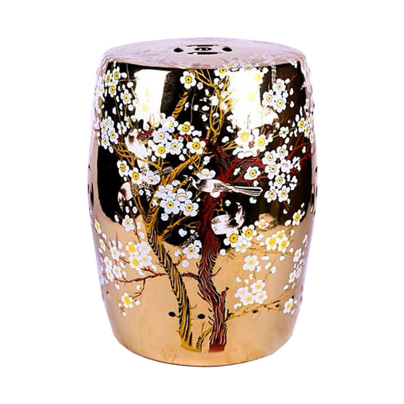 DRUM STOOL GOLD CHERRY BLOSSOM