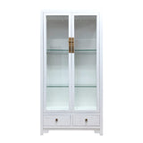 GLASS CABINET 2DW2DR WHITE WASH MQZ-16