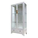 GLASS CABINET 2DW2DR WHITE WASH MQZ-16