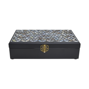 JEWELRY BOX SHELL COIN  BLACK