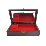JEWELRY BOX SHELL COIN BLUE