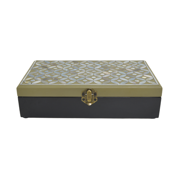 JEWELRY BOX SHELL COIN GREY