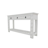 WHITE CARVED WOODEN CONSOLE TABLE 3DW