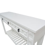WHITE CARVED WOODEN CONSOLE TABLE 3DW