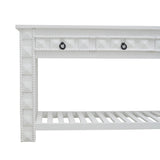 WHITE CARVED WOODEN CONSOLE TABLE 3DW