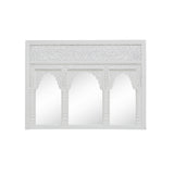 WHITE CARVED WOODEN FRAME 3 MIRRORS