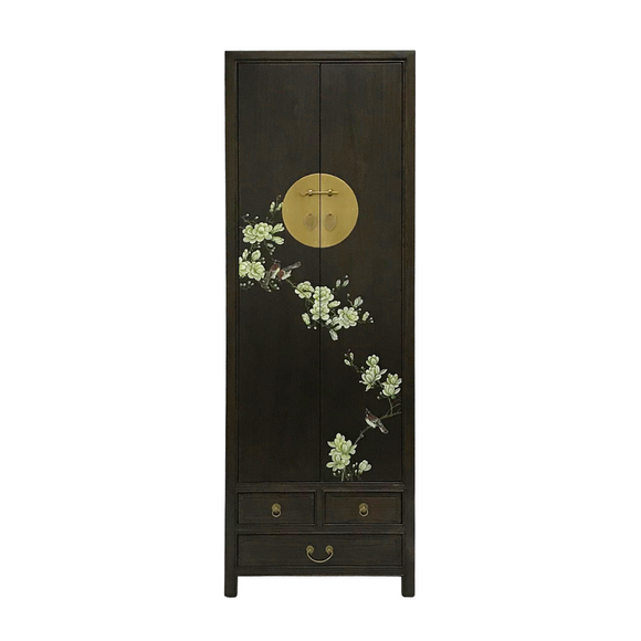 NARROW CABINET FLEUR DARK WOOD MQZ-37