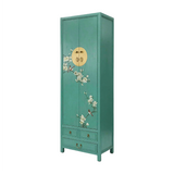 NARROW CABINET FLEUR TURQUOISE WASH MQZ-37