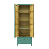 NARROW CABINET FLEUR TURQUOISE WASH MQZ-37