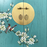 NARROW CABINET FLEUR TURQUOISE WASH MQZ-37