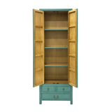 NARROW CABINET ORIENT TURQUOISE WASH MQZ-37