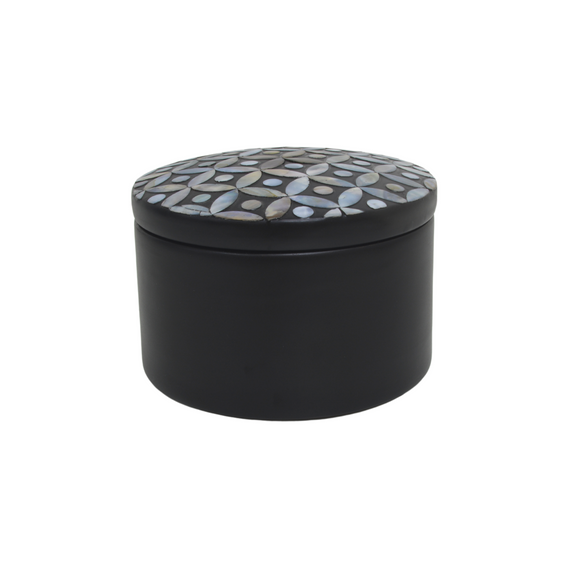 ROUND BOX SHELL COIN BLACK L