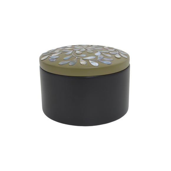 ROUND BOX SHELL VINE GREY L