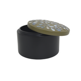 ROUND BOX SHELL VINE GREY L