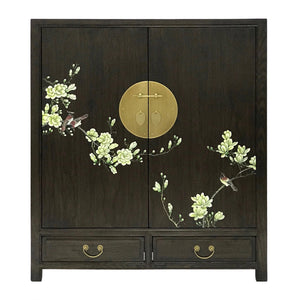 SHOE CABINET FLEUR 2DW2DR DK WOOD MQZ-36