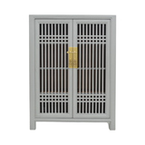 SHOE CABINET LATTICE 2DR GREY WASH MQZ-07
