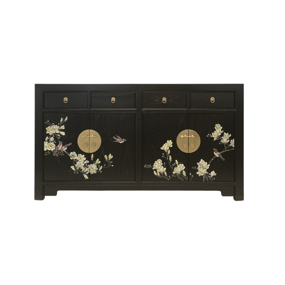 SIDEBOARD FLEUR 4DW4DR BLACK WASH MQZ-01