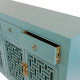 SIDEBOARD MING 4DW4DR TURQUOISE WASH MQZ-42