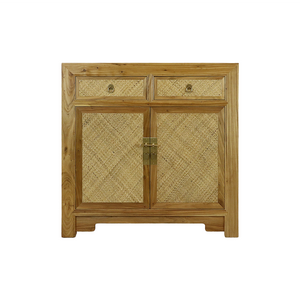 SIDEBOARD RATTAN 2DW2DR NATURAL RAW MQ-03