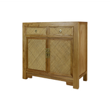 SIDEBOARD RATTAN 2DW2DR NATURAL RAW MQ-03