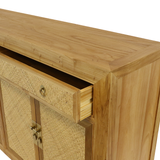 SIDEBOARD RATTAN 2DW4DR NATURAL RAW MQ-04