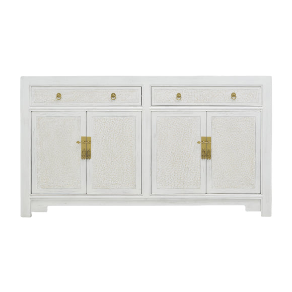 SIDEBOARD RATTAN 2DW4DR WHITE WASH MQ-04