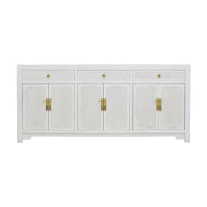 SIDEBOARD RATTAN 3DW6DR WHITE WASH MQZ-304