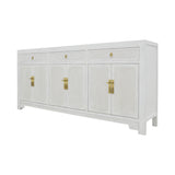 SIDEBOARD RATTAN 3DW6DR WHITE WASH MQZ-304