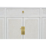 SIDEBOARD RATTAN 3DW6DR WHITE WASH MQZ-304