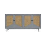 SIDEBOARD RATTAN HEX 4DR GREY MD07-265-01