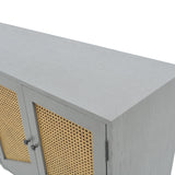 SIDEBOARD RATTAN HEX 4DR GREY MD07-265-01