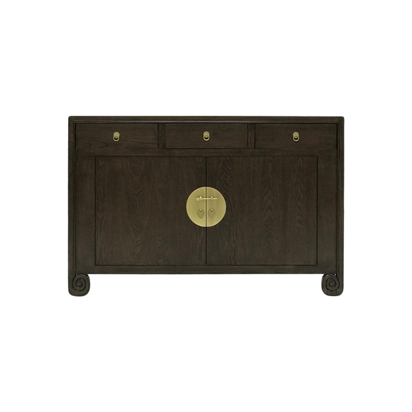 SIDEBOARD SCROLL 3DW2DR DARK WOOD MQZ-19