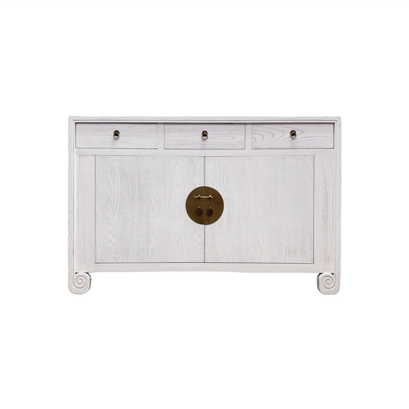 SIDEBOARD SCROLL 3DW2DR WHITE WASH MQZ-19