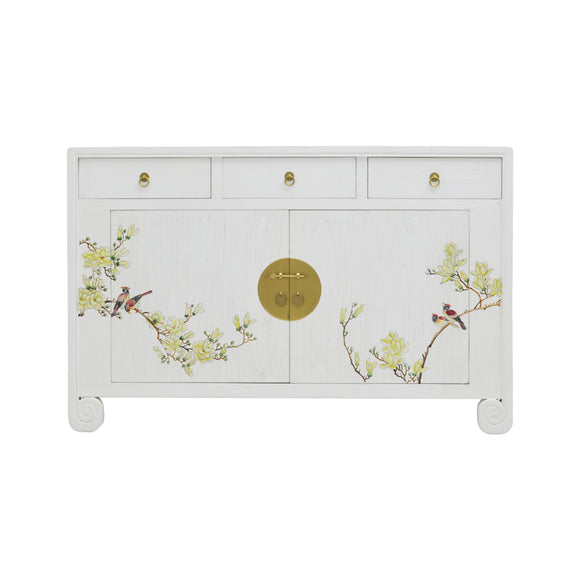 SIDEBOARD SCROLL FLEUR WHITE WASH MQZ-19