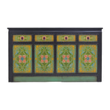 SIDEBOARD TIBETAN 4DW4DR FLORAL GREEN CH-121