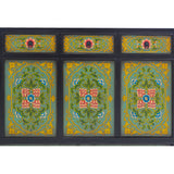 SIDEBOARD TIBETAN 4DW4DR FLORAL GREEN CH-121