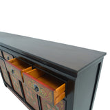 SIDEBOARD TIBETAN 4DW4DR FLORAL RED CH-121
