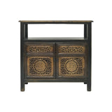 SIDE TABLE 2DR CARVED SHAOXING 5CH-011