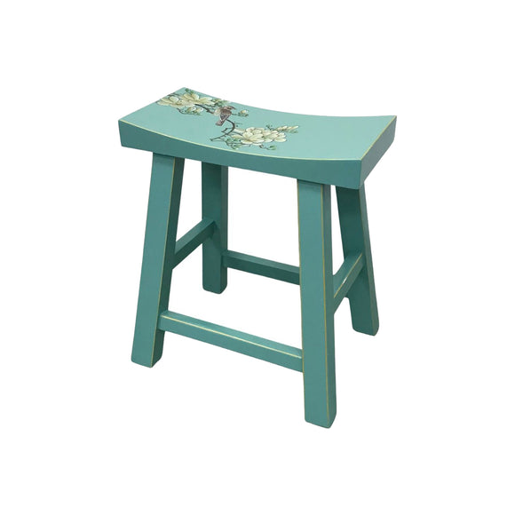 STOOL FLEUR TURQUOISE M-01