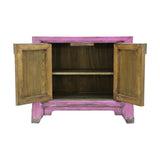 SIDEBOARD MONGOLIAN PAINTED FLORAL PURPLE